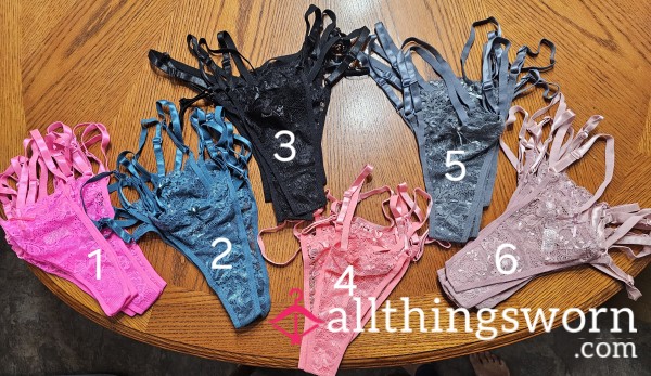 Worn Lace Thongs Special For You