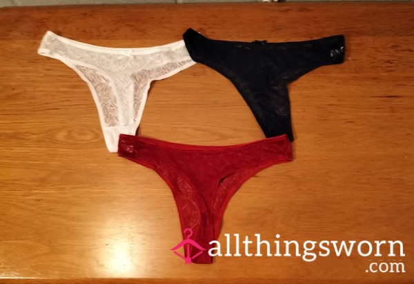 ~*~Lacy Thongs~*~ RED, WHITE, BLACK