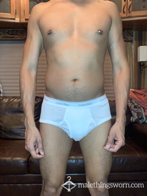 Large White CK Briefs