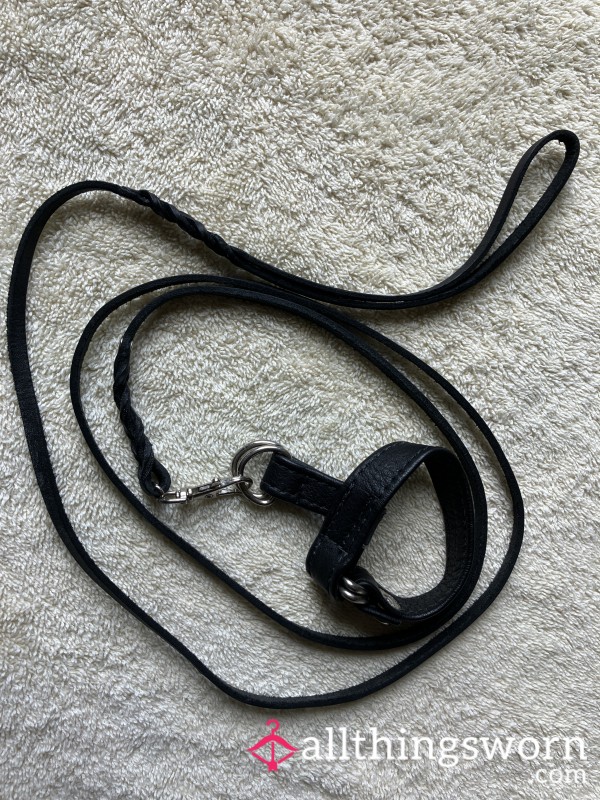 Leather C*ck Ring With Leash