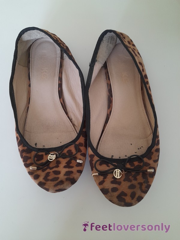 Leopard Print Flats Worn All Summer Size 5