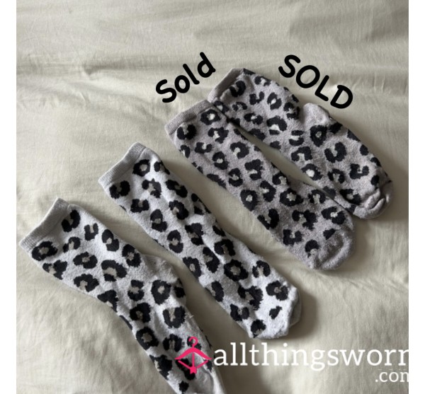 Leopard Print Socks X2
