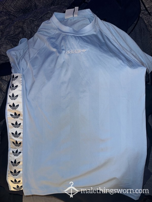 (SALE - £6 Off) Light Blue Adidas T-shirt - Size L