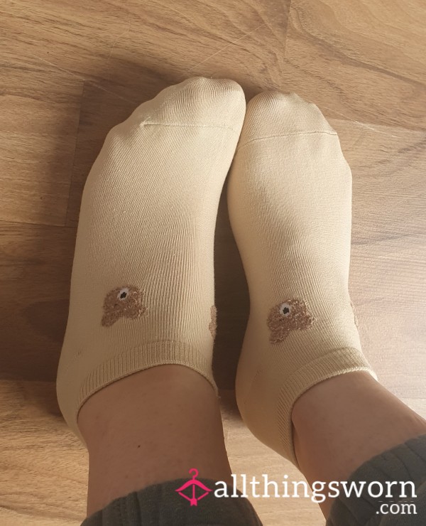 🐻 Light Brown Cotton Ankle Socks 🐻