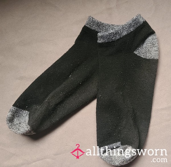 Little Black & Grey Ankle Socks - Sweaty & Smelly