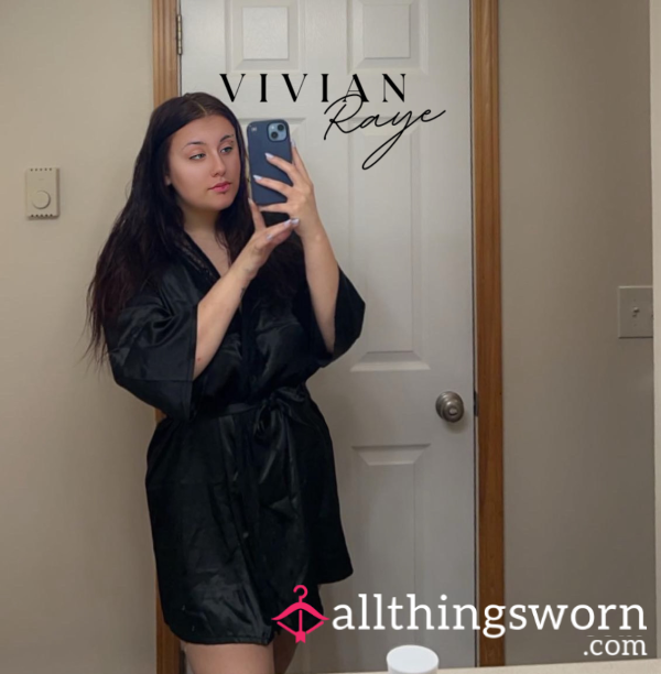 Little Black Silk Robe