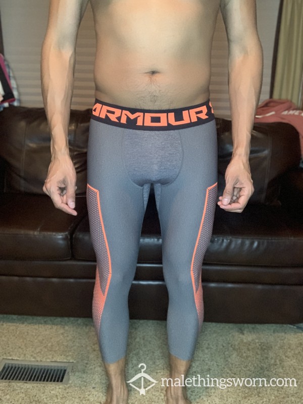 M UA Grey/orange Tights