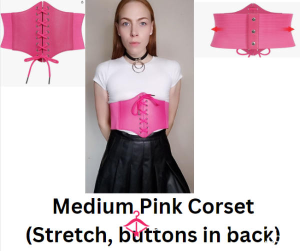 MEDIUM PINK STRETCH CORSET