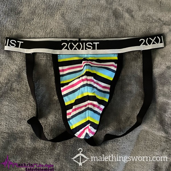 Multi Colored Striped 2(x)Ist Jockstrap