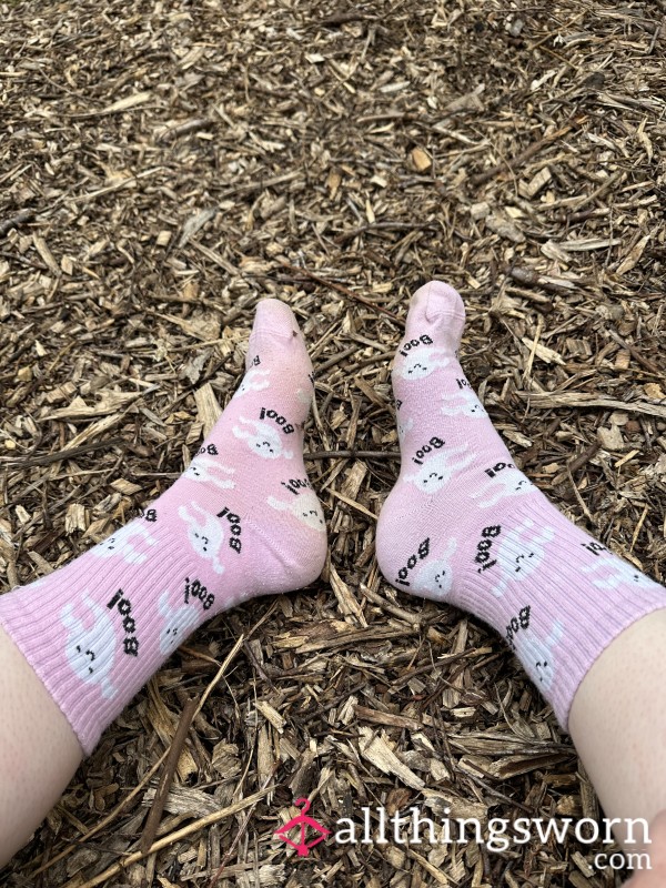 My Favourite Socks!! 🥹 With Video & Audio! Small Cute Feet In Pink Girly Ghost Socks.