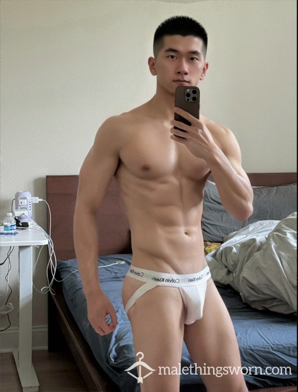 My Worn White CK Jockstrap - Size M