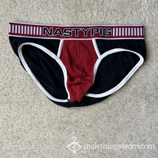 Nasty Pig Brief - Black And Red - Worn To Liking