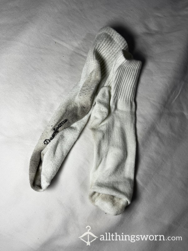 Nasty White Calf Socks