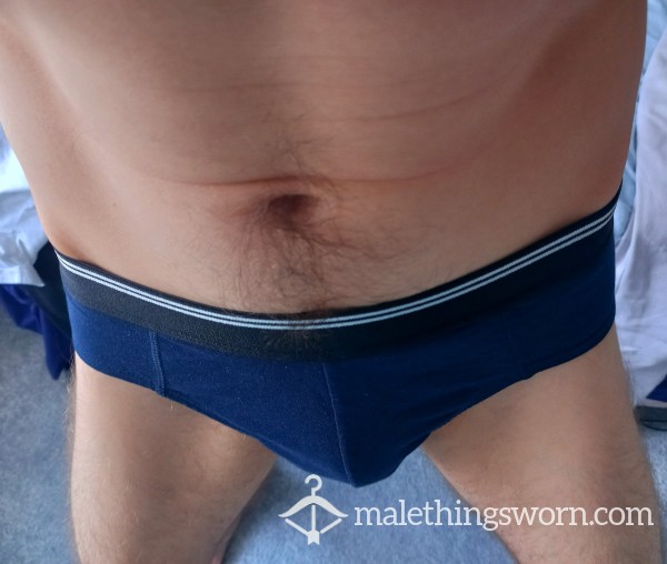 Navy-blue Elasticated Waistband Modern Brief Size S