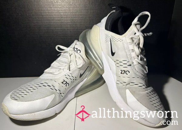 Nike 270 White ⚠️ Gym Wear Without Socks