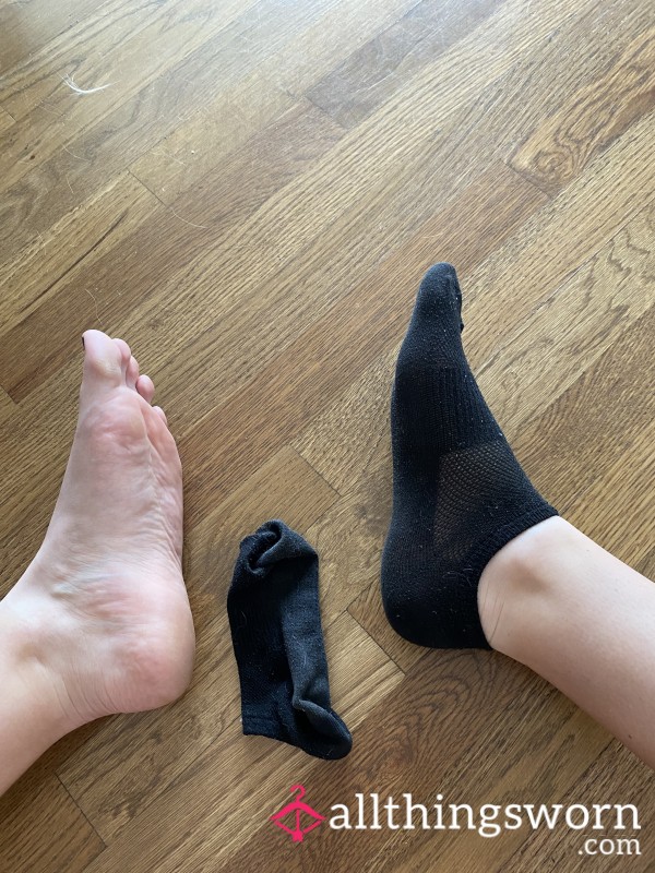 Old Extremely Worn Black Socks