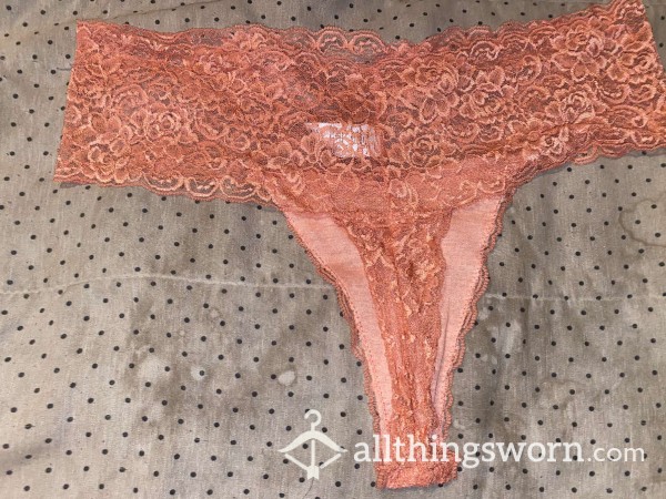 Orange Full Lace Thong