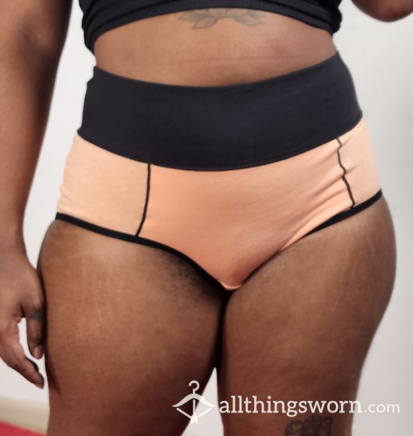 Orange High Waist Cotton Bikini