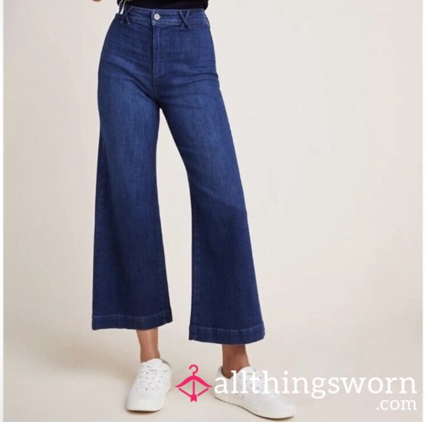 Paige Anessa High-Waist Cropped Wide Leg Jeans