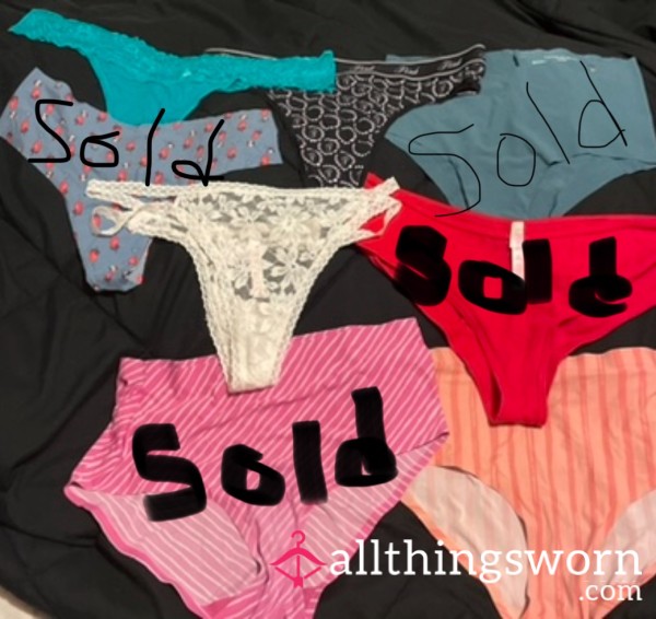 Panties/thongs Available!