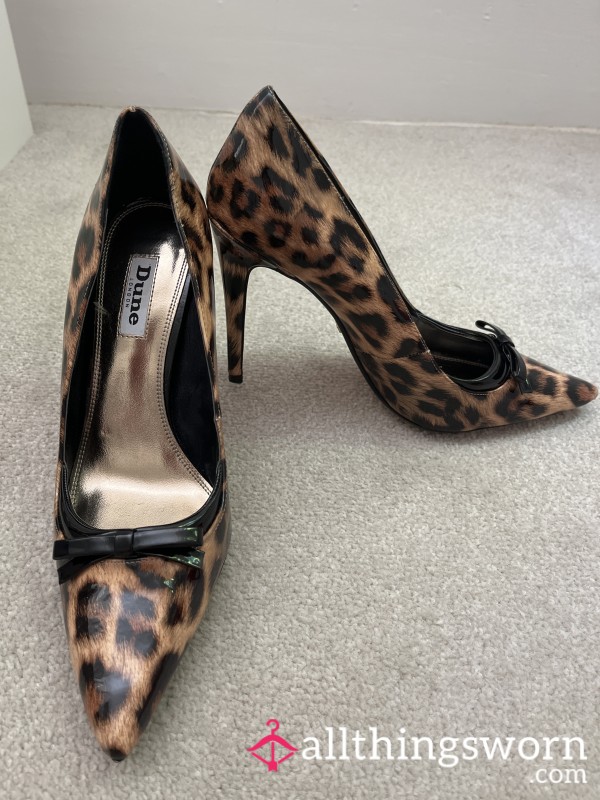 Patent Leopard Print Stilettos