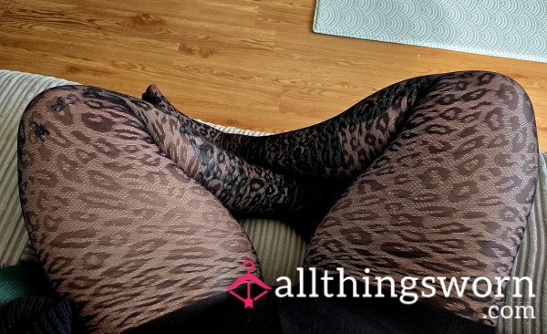 Patterned Tights! Worn With A Days Worth Of Scent On Them For You To Enjoy!