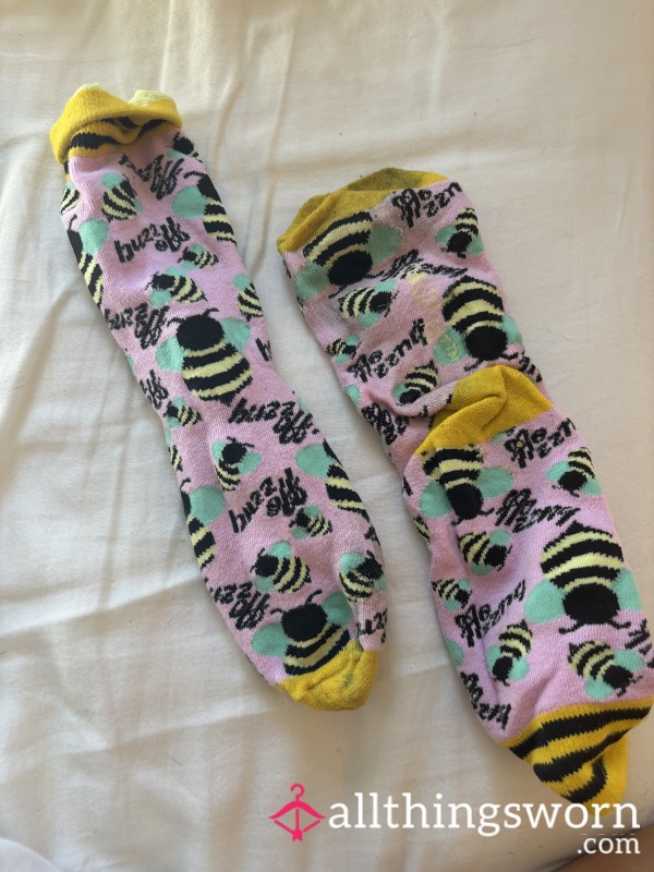 Pink Bee Socks