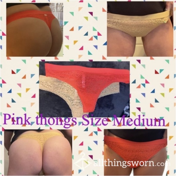 Pink Brand Thongs