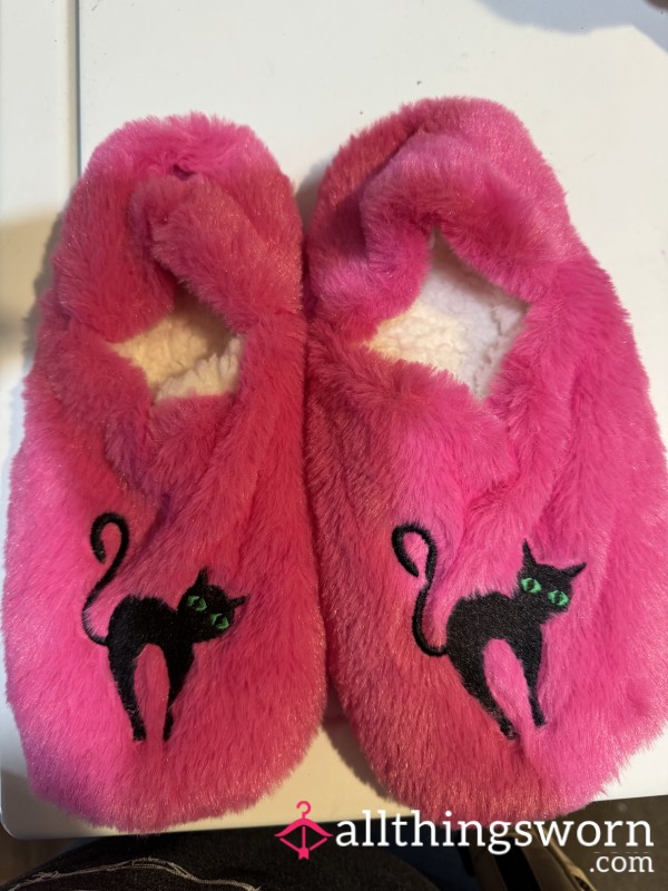 Pink Cat Slippers Halloween