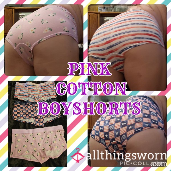 PINK Cotton Boyshorts