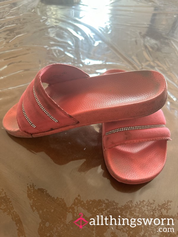 Pink Guess Slippers