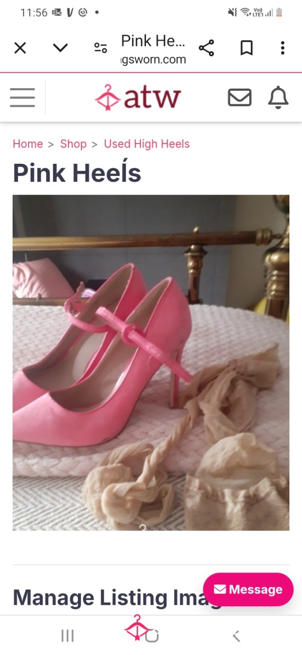 Pink Heels Hold Ups X