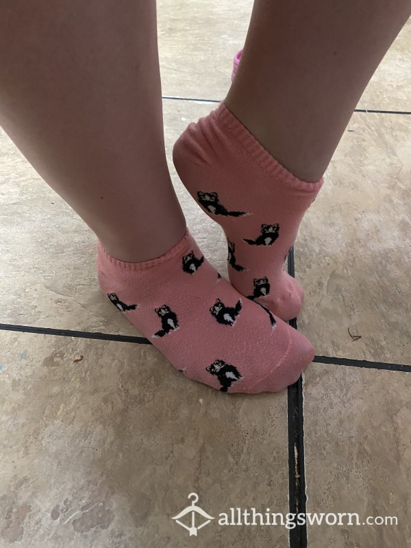 Pink Kitty Socks