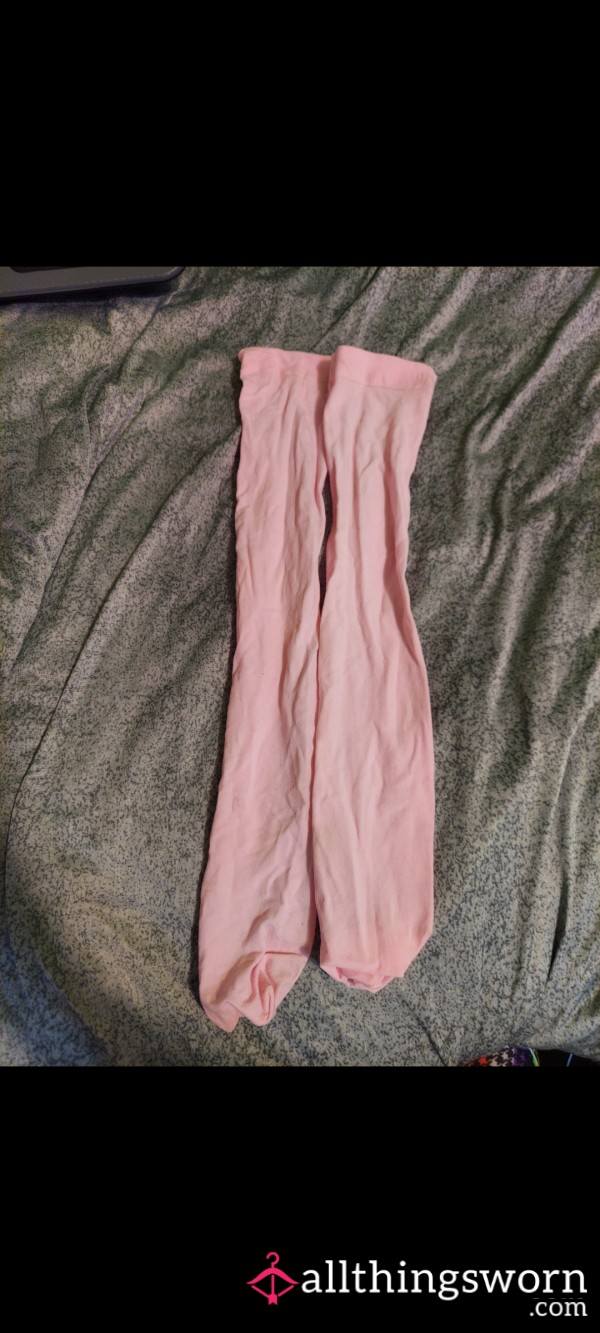 Pink Knee High Stockings [free Shipping]