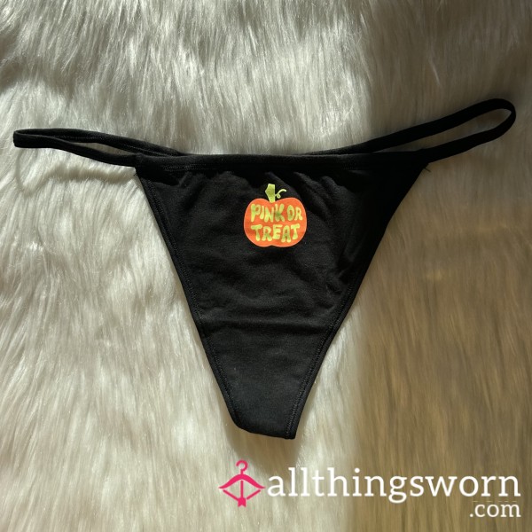 Pink Or Treat Pumpkin G-String