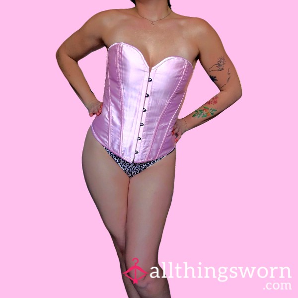 Pink Satin Corset