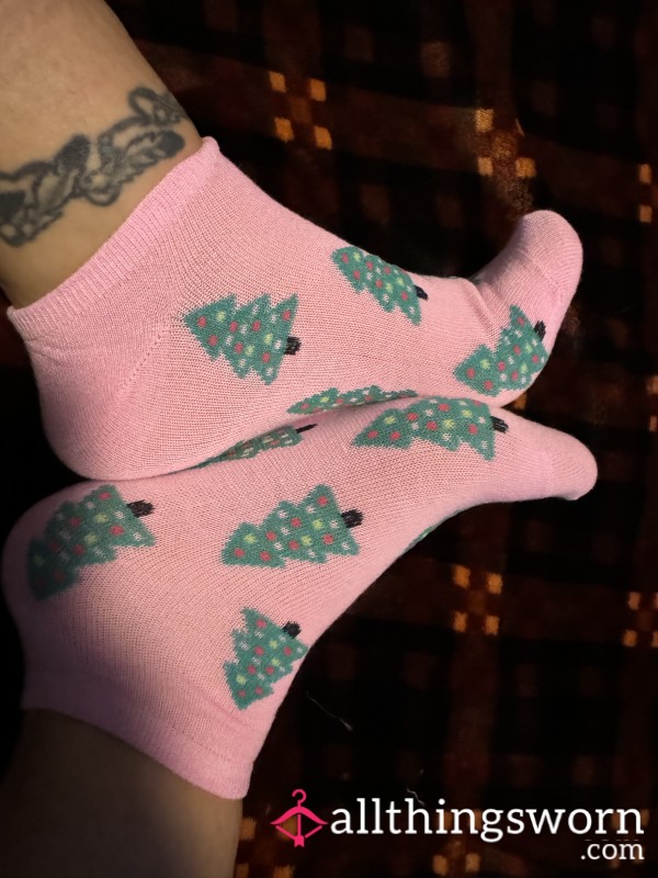 Pink Tree Socks