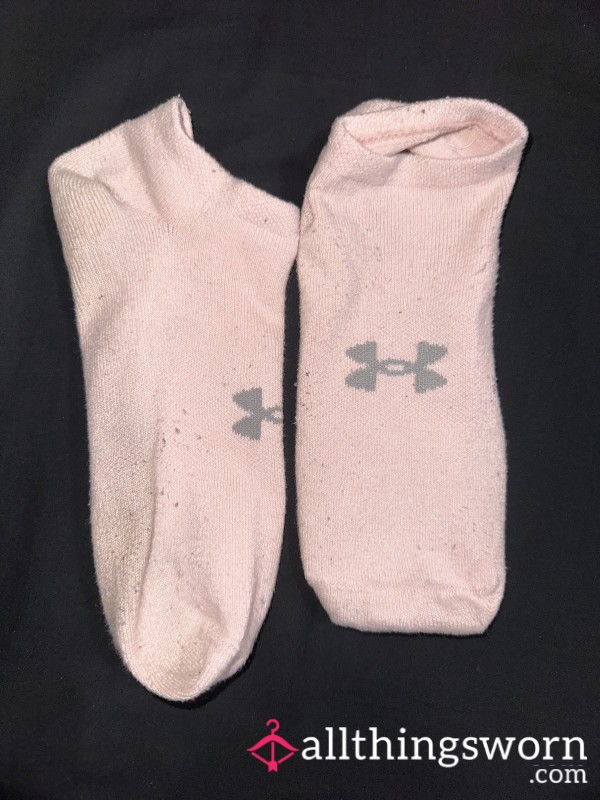 Pink Under Armour Ankle Socks