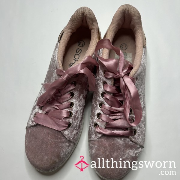 Pink Velvet Sneakers