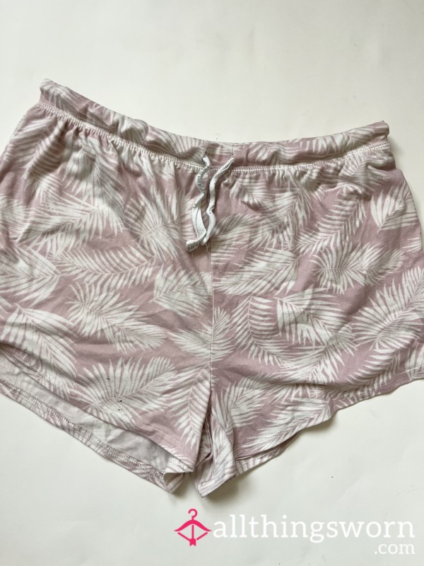 Pink & White Pajama Shorts