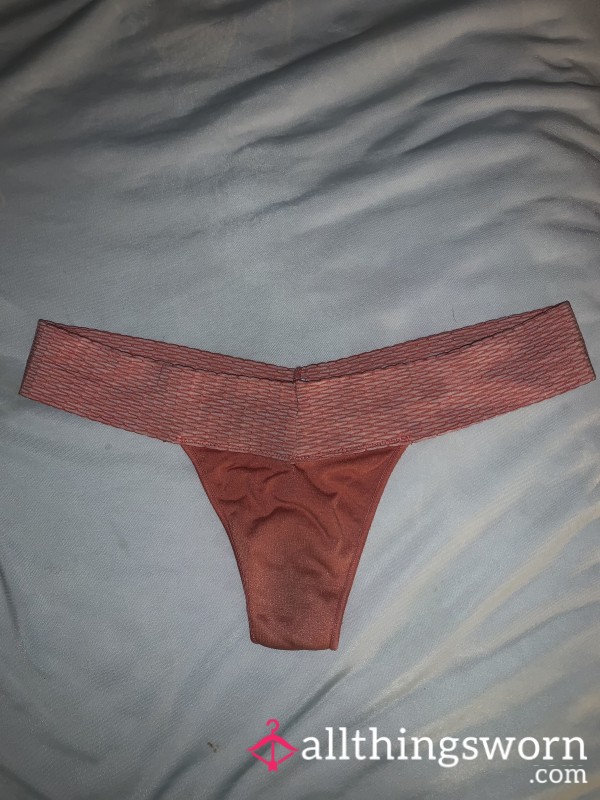 Pink/Cor*l Stretchy, Well-Worn Thong