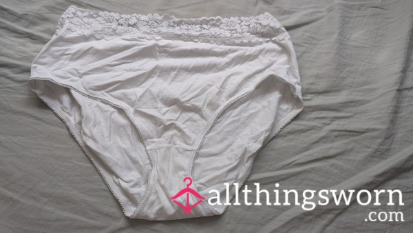 Plain White Cotton Briefs