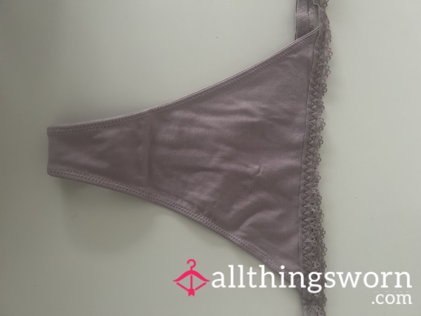 Purple Cotton Thong