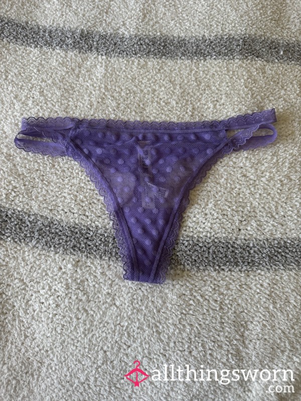 Purple Lace Thong From Pink