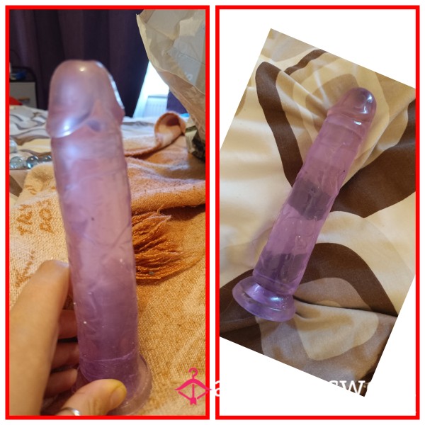 Purple SILICON 8 NCH Di**o AND CUSTOM VIDEO 5 MINS