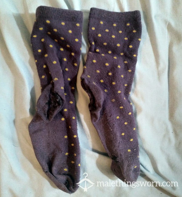 Purple Socks With Yellow Dots