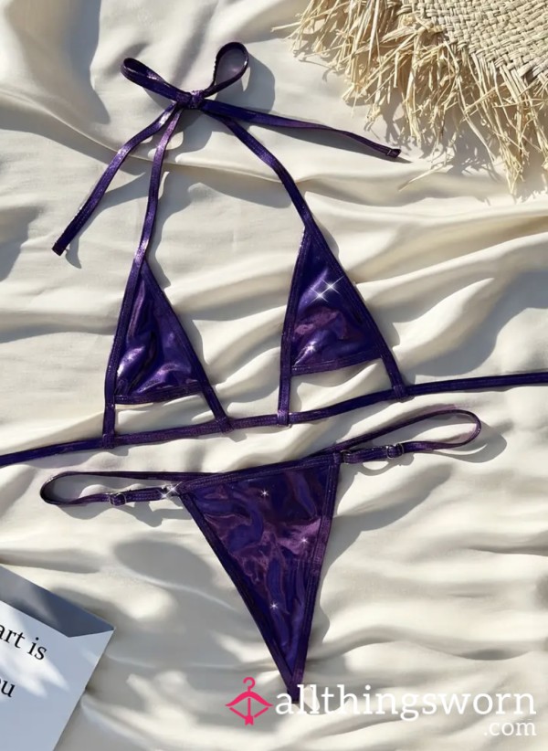 Purple Thong Bikini 💜