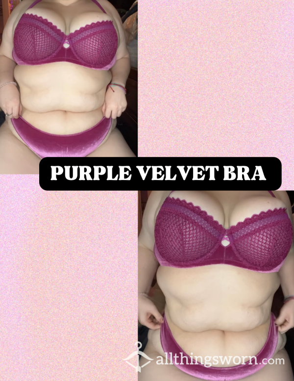 💜Purple Velvet Bra Savage X Fenty💜