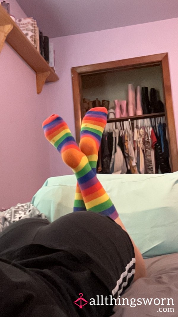 Rainbow Crew Socks