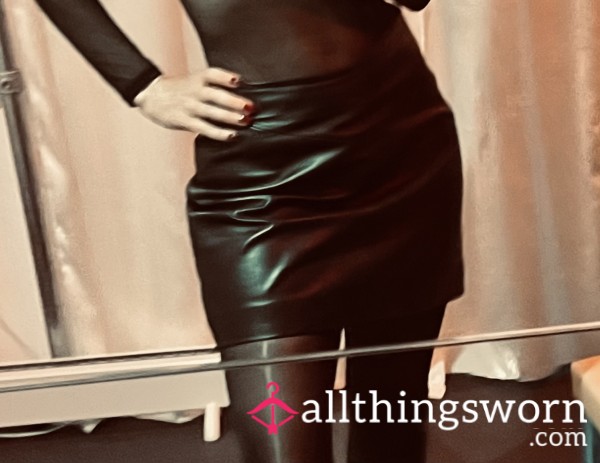 Real Leather Mini Skirt